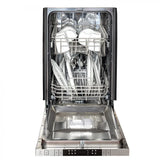 ZLINE 18" Built-in Dishwasher with Traditional Style Handle in Stainless Steel