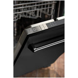 ZLINE 18" Built-in Dishwasher with Traditional Style Handle in Black Matte