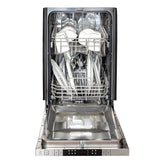 ZLINE 18" Built-in Dishwasher with Traditional Style Handle in Black Matte