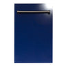 ZLINE 18" Built-in Dishwasher with Traditional Style Handle in Blue Gloss