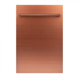 ZLINE 18" Built-in Dishwasher with Traditional Style Handle in Copper