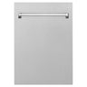 ZLINE 18" Built-in Dishwasher with Traditional Style Handle in DuraSnow Stainless Steel