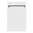 ZLINE 18" Built-in Dishwasher with Traditional Style Handle in White Matte