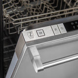 ZLINE 24" Top Control Dishwasher with Stainless Steel Tub and Traditional Handle