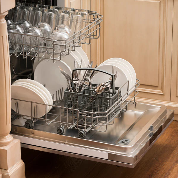 ZLINE 24" Top Control Dishwasher with Stainless Steel Tub and Traditional Handle