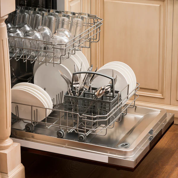 ZLINE 24" Top Control Dishwasher with Stainless Steel Tub and Traditional Handle in Oil Rubbed Bronze