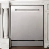 ZLINE 24" Top Control Dishwasher with Stainless Steel Tub and Traditional Handle Stainless Steel