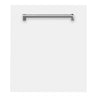 ZLINE 24" Top Control Dishwasher with Stainless Steel Tub and Traditional Handle in White Matte