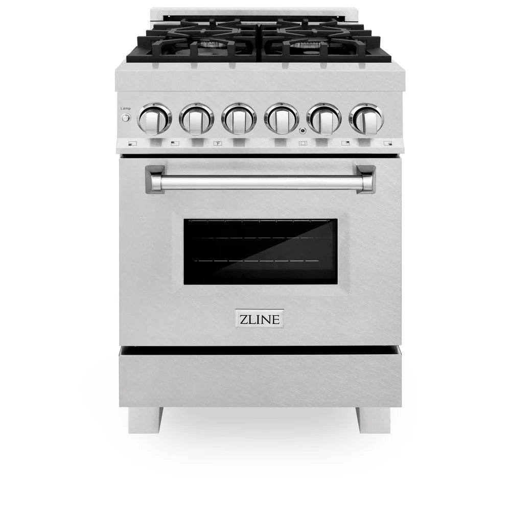 ZLINE 24" 2.8 cu. ft. Dual Fuel Range with Gas Stove and Electric Oven in DuraSnow Stainless Steel