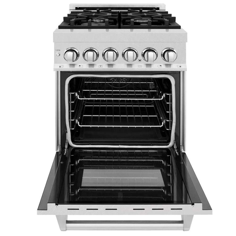 ZLINE 24" 2.8 cu. ft. Dual Fuel Range with Gas Stove and Electric Oven in DuraSnow Stainless Steel