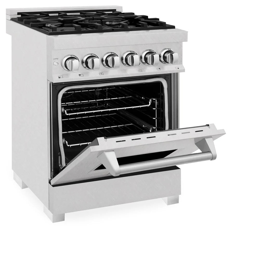 ZLINE 24" 2.8 cu. ft. Dual Fuel Range with Gas Stove and Electric Oven in DuraSnow Stainless Steel