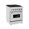 ZLINE 24" 2.8 cu. ft. Dual Fuel Range with Gas Stove and Electric Oven in DuraSnow Stainless Steel