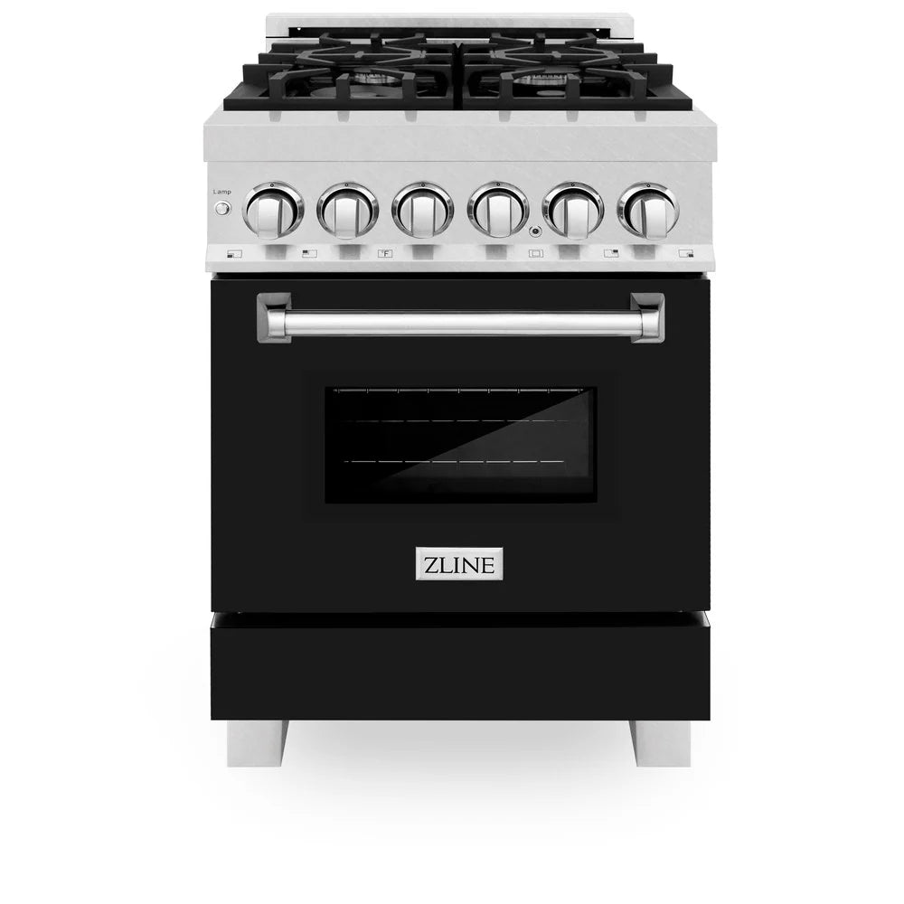 ZLINE 24" 2.8 cu. ft. Dual Fuel Range with Gas Stove and Electric Oven in DuraSnow Stainless Steel