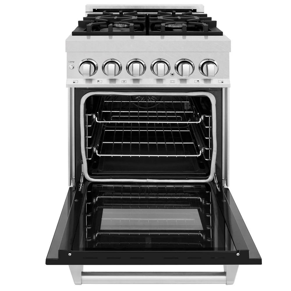 ZLINE 24" 2.8 cu. ft. Dual Fuel Range with Gas Stove and Electric Oven in DuraSnow Stainless Steel