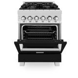 ZLINE 24" 2.8 cu. ft. Dual Fuel Range with Gas Stove and Electric Oven in DuraSnow Stainless Steel