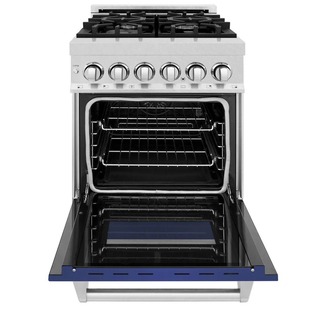 ZLINE 24" 2.8 cu. ft. Dual Fuel Range with Gas Stove and Electric Oven in DuraSnow Stainless Steel