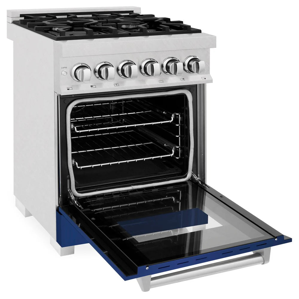 ZLINE 24" 2.8 cu. ft. Dual Fuel Range with Gas Stove and Electric Oven in DuraSnow Stainless Steel