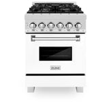 ZLINE 24" 2.8 cu. ft. Dual Fuel Range with Gas Stove and Electric Oven in DuraSnow Stainless Steel