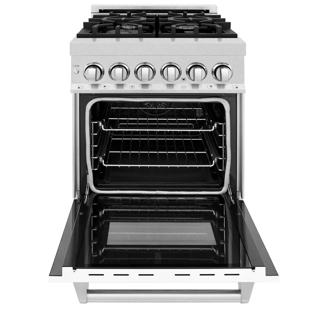 ZLINE 24" 2.8 cu. ft. Dual Fuel Range with Gas Stove and Electric Oven in DuraSnow Stainless Steel