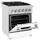 ZLINE 24" 2.8 cu. ft. Dual Fuel Range with Gas Stove and Electric Oven in DuraSnow Stainless Steel