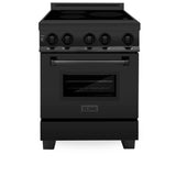 ZLINE 24" 2.8 cu. ft. Induction Range with a 3 Element Stove and Electric Oven in Black Stainless Steel