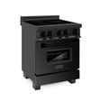 ZLINE 24" 2.8 cu. ft. Induction Range with a 3 Element Stove and Electric Oven in Black Stainless Steel