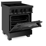 ZLINE 24" 2.8 cu. ft. Induction Range with a 3 Element Stove and Electric Oven in Black Stainless Steel