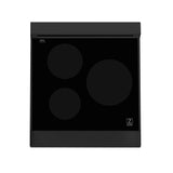 ZLINE 24" 2.8 cu. ft. Induction Range with a 3 Element Stove and Electric Oven in Black Stainless Steel