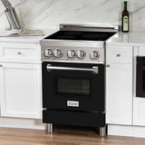 ZLINE 24" 2.8 cu. ft. Induction Range with a 3 Element Stove and Electric Oven