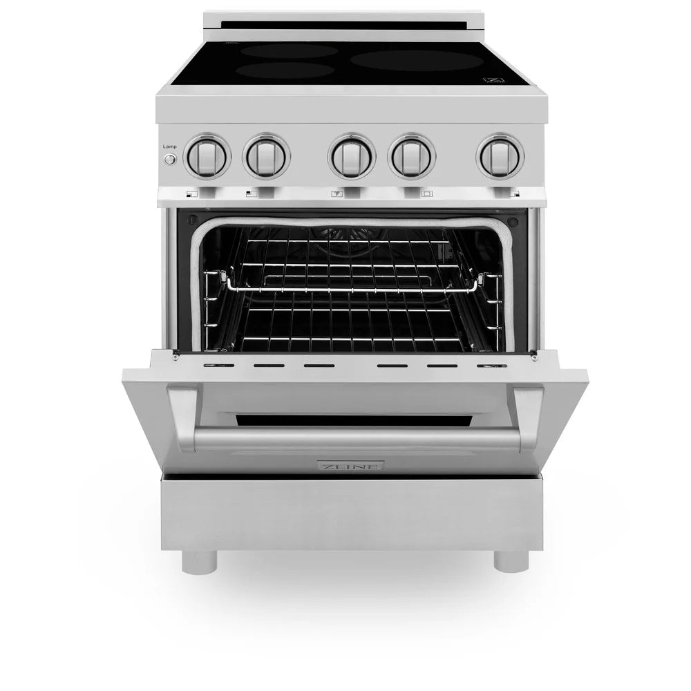 ZLINE 24" 2.8 cu. ft. Induction Range with a 3 Element Stove and Electric Oven