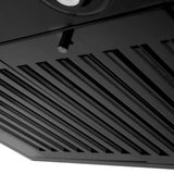 ZLINE 24" Convertible Vent Wall Mount Range Hood in Black Stainless Steel with Crown Molding