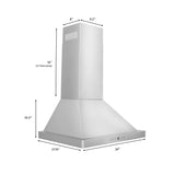 ZLINE 24" Convertible Vent Wall Mount Range Hood in Stainless Steel