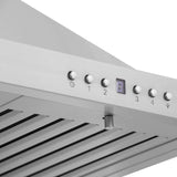 ZLINE 24" Convertible Vent Wall Mount Range Hood in Stainless Steel with Crown Molding