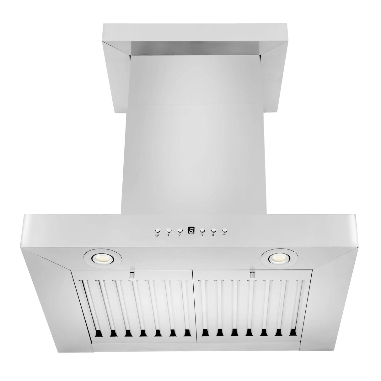 ZLINE 24" Convertible Vent Wall Mount Range Hood in Stainless Steel with Crown Molding