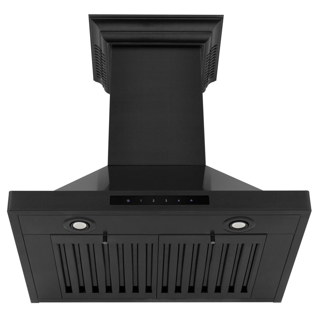 ZLINE 24" CrownSound™Ducted Vent Wall Mount Range Hood in Black Stainless Steel with Built-in Bluetooth Speakers