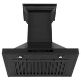 ZLINE 24" CrownSound™Ducted Vent Wall Mount Range Hood in Black Stainless Steel with Built-in Bluetooth Speakers