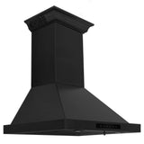 ZLINE 24" CrownSound™Ducted Vent Wall Mount Range Hood in Black Stainless Steel with Built-in Bluetooth Speakers