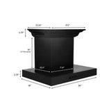 ZLINE 24" CrownSound™Ducted Vent Wall Mount Range Hood in Black Stainless Steel with Built-in Bluetooth Speakers