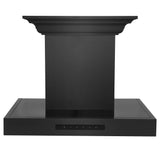 ZLINE 24" CrownSound™Ducted Vent Wall Mount Range Hood in Black Stainless Steel with Built-in Bluetooth Speakers