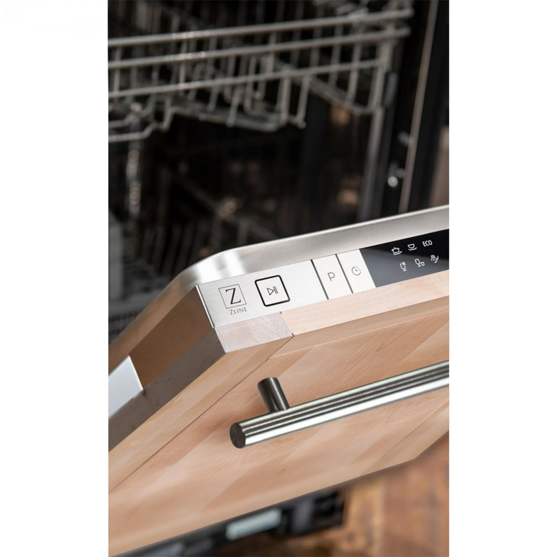 ZLINE 24" Top Control Dishwasher with Stainless Steel Tub and Modern Handle