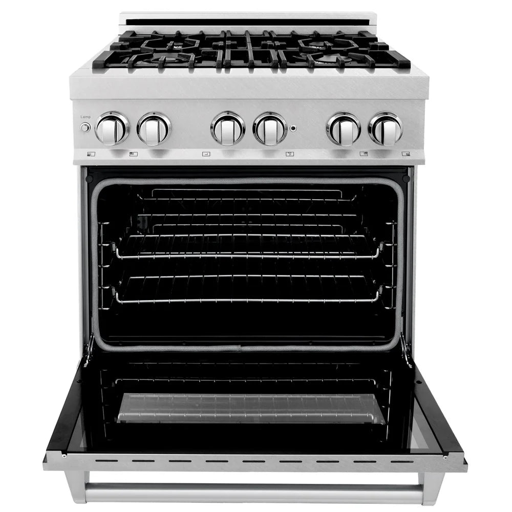 ZLINE 30" 4.0 cu. ft. Dual Fuel Range with Gas Stove and Electric Oven in DuraSnow Stainless Steel