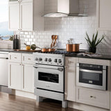 ZLINE 30" 4.0 cu. ft. Dual Fuel Range with Gas Stove and Electric Oven in DuraSnow Stainless Steel