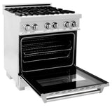 ZLINE 30" 4.0 cu. ft. Dual Fuel Range with Gas Stove and Electric Oven in DuraSnow Stainless Steel