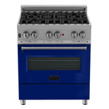 ZLINE 30" 4.0 cu. ft. Dual Fuel Range with Gas Stove and Electric Oven in DuraSnow Stainless Steel