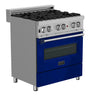 ZLINE 30" 4.0 cu. ft. Dual Fuel Range with Gas Stove and Electric Oven in DuraSnow Stainless Steel