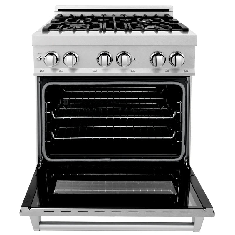 ZLINE 30" 4.0 cu. ft. Electric Oven and Gas Cooktop Dual Fuel Range with Griddle