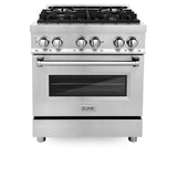 ZLINE 30" 4.0 cu. ft. Electric Oven and Gas Cooktop Dual Fuel Range with Griddle