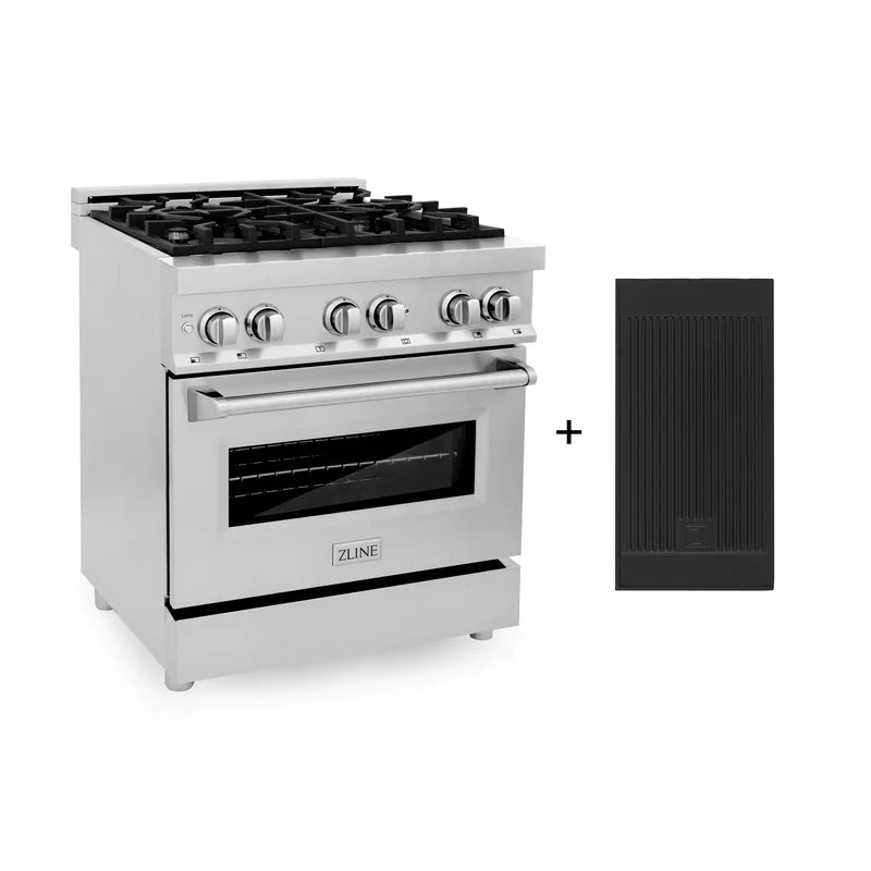 ZLINE 30" 4.0 cu. ft. Electric Oven and Gas Cooktop Dual Fuel Range with Griddle