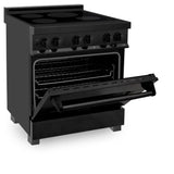 ZLINE 30" 4.0 cu. ft. Induction Range with a 4 Element Stove and Electric Oven in Black Stainless Steel