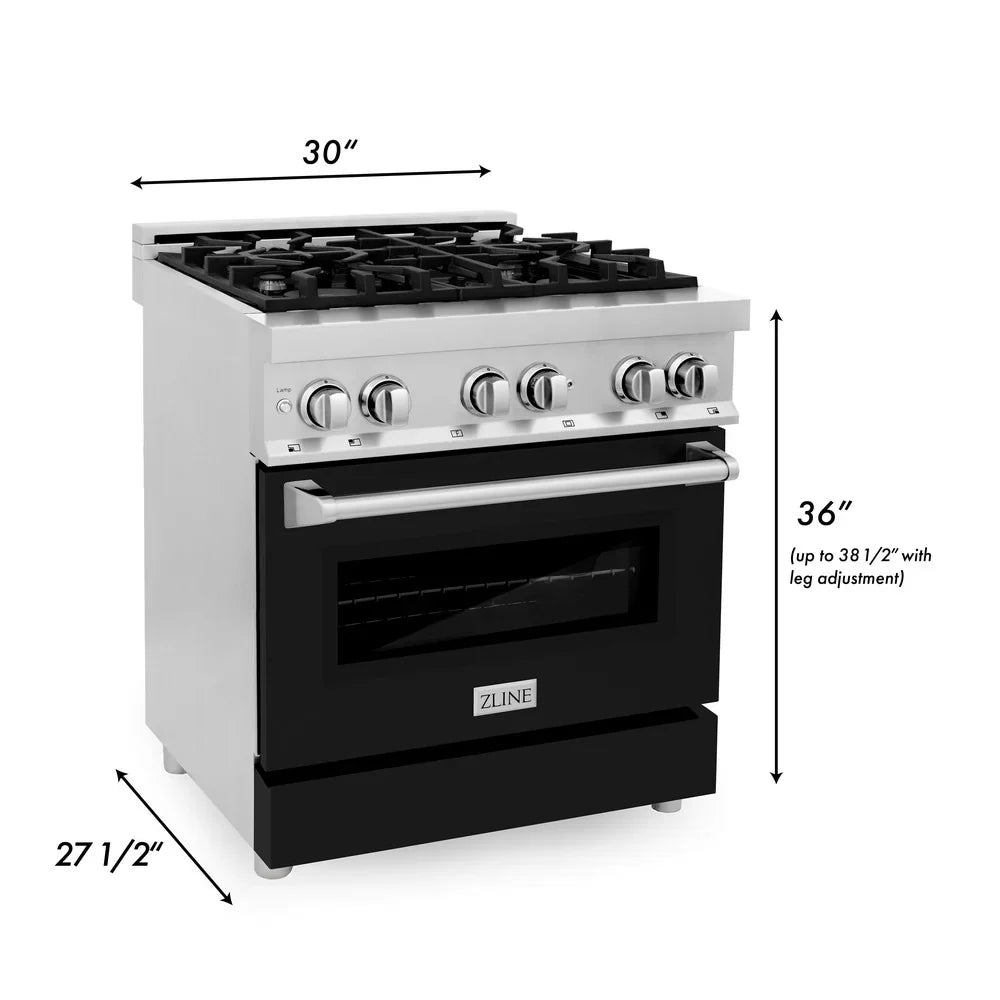 30" 4.0 cu. ft. Dual Fuel Range with Gas Stove and Electric Oven (RA-BLM-30)